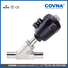 Welding connection angle seat valves, plastic actuator, piston type